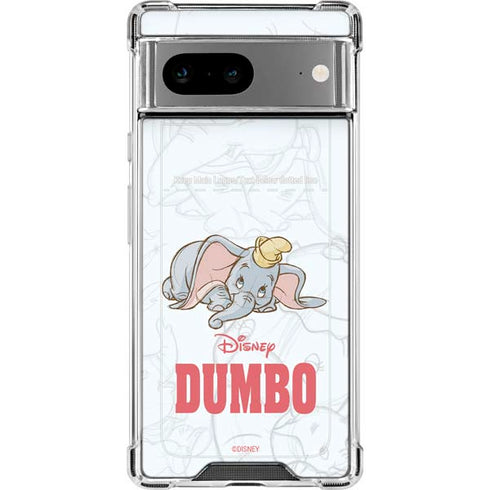 Disney Dumbo Classic sketched portrait Google Pixel 7a Clear Case